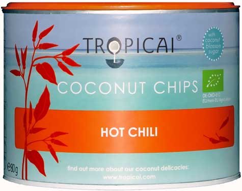 Tropicai Bio Kokosnuss Chips Hot Chili 80g Tropicai Bio Kokosnuss Chips Hot Chili 80g