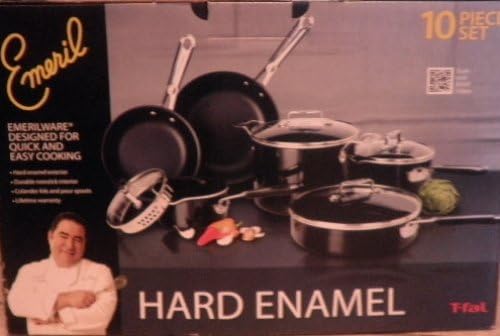 Emeril Emerilware Hard Enamel T-Fal 10-Piece Cookware Set E928SA64
