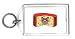 Keychain with mouse, animal, rodent, cheese