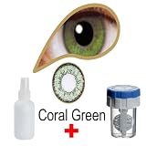 MesmerEyez Naturalz Coral Green Coloured Disposable Contact Lenses Lens 1 Month Very High Quality