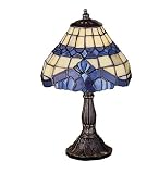 Meyda Tiffany 26586 Baroque Mini Lamp, Mahogany Bronze Finish with Stained