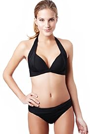 Halterneck Ruched Bikini Top
