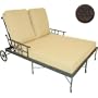 Windham Castings Provence Casual Back Double Chaise Lounge Frame Only, Bronze