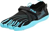 Fila Women's Skele-Toes EZ Slide Shoe,Black/Scuba Blue,8 M US
