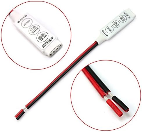 Package of 5 12-24v 12a Mini Controller for RGB Multi-color 5050 3528 LED Flexible Strip Light