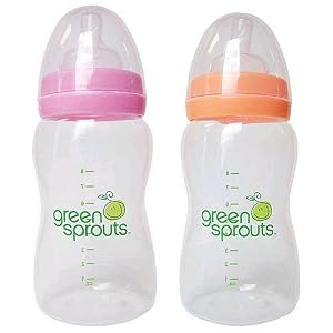 I-Play Green Sprouts 8 oz Feeding Bottle 2 Pack BPA PVC FREE - Girl