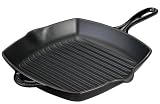 Le Creuset Enameled Cast-Iron Panini Press and Skillet Grill, Black Onyx