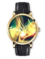 SPRAWL Aanalog Fashion Series Gold Ladies Watches of Genuine Black Leather Strap,Unique Wrist Watch for Women Girls Designed with Magic World