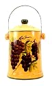 COMPOST JAR,CANISTER TUSCANY WINE GRAPE DECOR