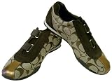 Coach Kyrie Khaki Gold Signature Tennis Shoes New