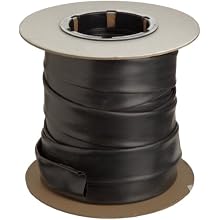 Insultab 300750001A5 HS-105 3/4", 50' Black Polyvinylchloride Heat Shrink Tubing