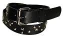 BeltsandStuds Goth Punk S Pyramid Stud Studded Black Snap on Belt