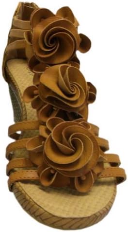 Blancho JOJO Floral Womens Shoes Tan Size US06