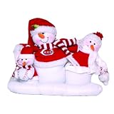 16.5" MLB Cincinnati Reds Plush Snowman Family Christmas Decoration