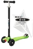maxi kick Scooter  LIME GREEN with T-Bar Steering, Winner of the Oppenheim Toy Portfolio Gold and Platinum Seal Awards, 2009