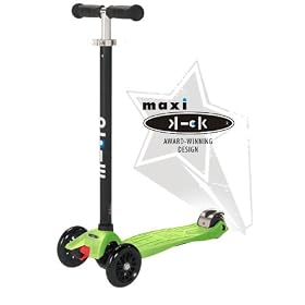 maxi kick Scooter - LIME GREEN with T-BAR Steering. Winner of the Oppenheim Gold and... by Kickboard Scooters by micro