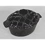 Classic Lattice Top Woodstove Steamer Mister Humidifier - Porcelain coated Cast Iron - BLACK w SPECKLES