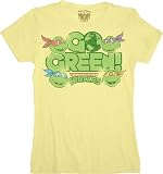  : Teenage Mutant Ninja Turtles TMNT Classic Movie TV Series Go Green! Ladies Juniors Tee T-shirt