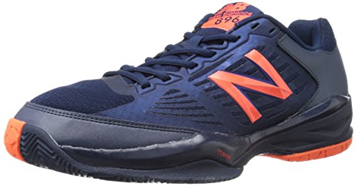 New Balance Men's MC896 Lightweight Tennis Shoe, Navy/Orange, 10.5 2E US