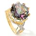 Sterling Silver / 18K Vermeil or Platinum Mystic Topaz & White Zircon Ring