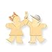 14k Tri-Color Large Girl on Left & Boy on title=