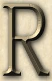 Monogrammed Textured Tile: R