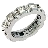 14k White Eternity 2.45 Ct Diamond Band Ring - Size 7.0