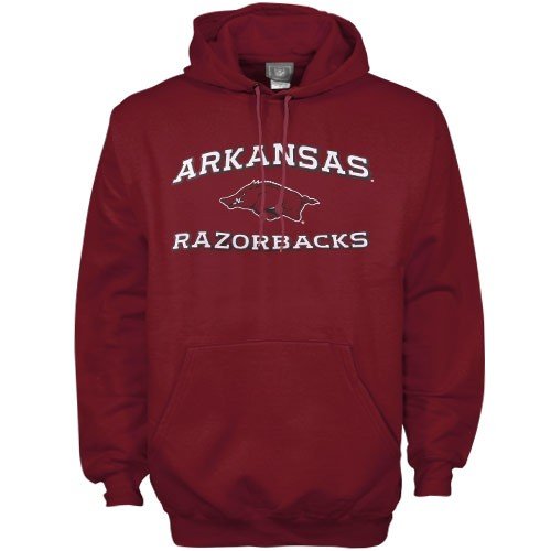 adidas Arkansas Razorbacks Cardinal Stacked Hoody Sweatshirt