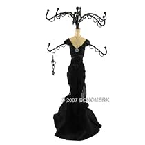 Black Jewelry Stand Evening Gown with Sash 16 Inches