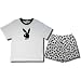 Playboy Classic Bunny Men's - 2 piece short pajama set in Black/White
