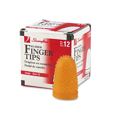 Rubber Finger Pads, 3/4 Open End Inside Diameter, Size 13, Dozen