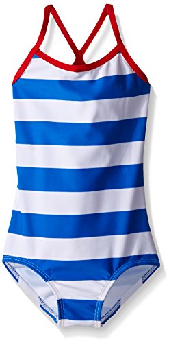 Kanu Surf Big Girls Layla One Piece Swimsuit, Blue, 7