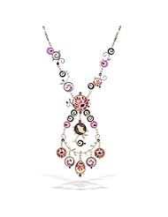 Wild Flower Necklace in Antique Lavender Tones from The Artazia Collection - N2211