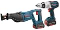Bosch CLPK201-181 - 18V 2-Tool Kit, HDH181 - Hammer Drill/Driver and CRS180 - Reciprocating Saw with 2 FatPack HC Batteries