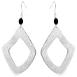 Black Colored Stone Sterling Silver Earrings