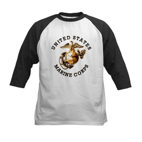 US Marine Corps Crest Kids Baseball Jersey
