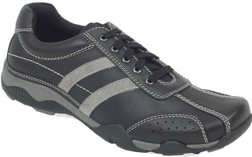 Sport Stags Men's Racer Black Vegan Shoe, Size 10.5