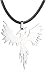 Stainless Steel Phoenix Pendant w/ Leather Cord