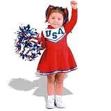 Red Cheerleader Costume: Toddler's Size 2T-4T