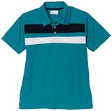 Boys' Philip- Performance Poly Textured Short Sleeve Polo With Color Blocking