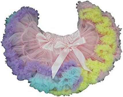 V Flourish Rainbow Ruffle Baby/Toddler Tutu Skirt (Large (4-5))