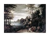 Christ and the Canaanite Woman by Jan Bruegel. Size 21.75 inches width by 14.84 inches height. High Quality Art Poster Print