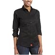 Dickies Girl Juniors' Oxford Long Sleeve Button Down Shirt- School Uniform