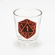 Pulp Gamer D20 Shot glass with 1 facing out