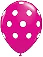 Party decoration Pink Polka dot balloons (12) latex