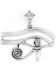 Egyptian Jewelry Silver Eye of Horus Pendant