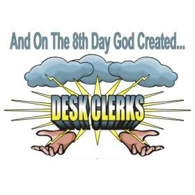 And On The 8th Day God Created DESK CLERKS Apron (Various Colors Available)