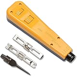 Fluke Networks 10055501 D814 Impact Punch Down Tool with EverSharp 110 & EverSharp 66 Blades plus a Wood Screw Starter Punch