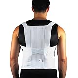 ITA-MED Co. Medium Posture Corrector (Thoracic Lumbo Sacral Orthosis) with Flexible Stays - White