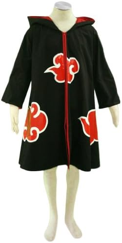 CTMWEB Naruto Cosplay Costume - Akatsuki Ninja Uniform / Cloak For Kids Large